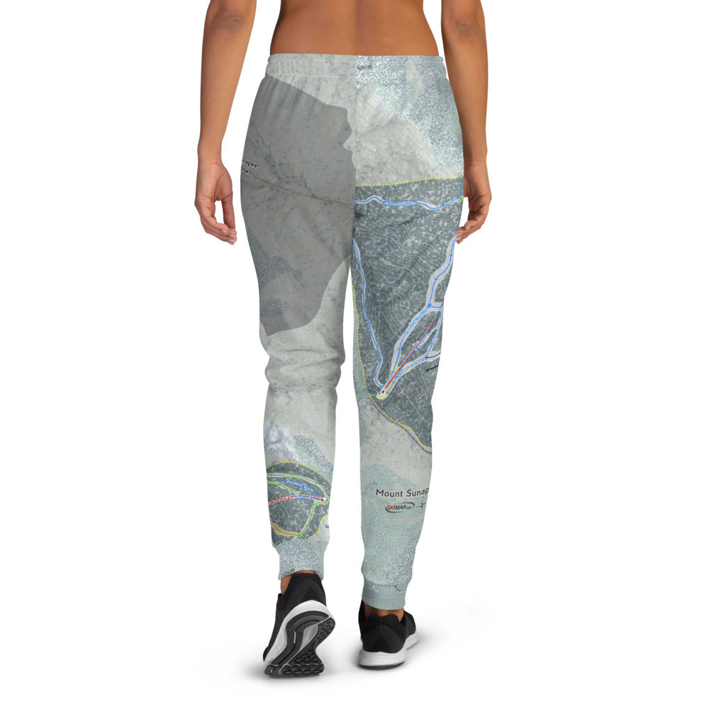 Mount Sunapee, New Hampshire Ski Trail Map Women's Mid-Layer - Powderaddicts