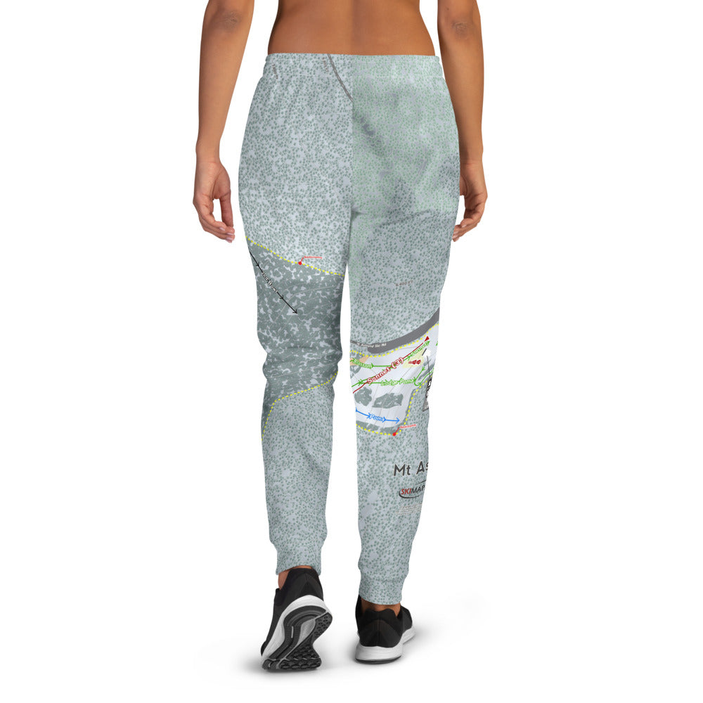 Mt. Ashland, Oregon Ski Trail Map Women's Mid-Layer - Powderaddicts