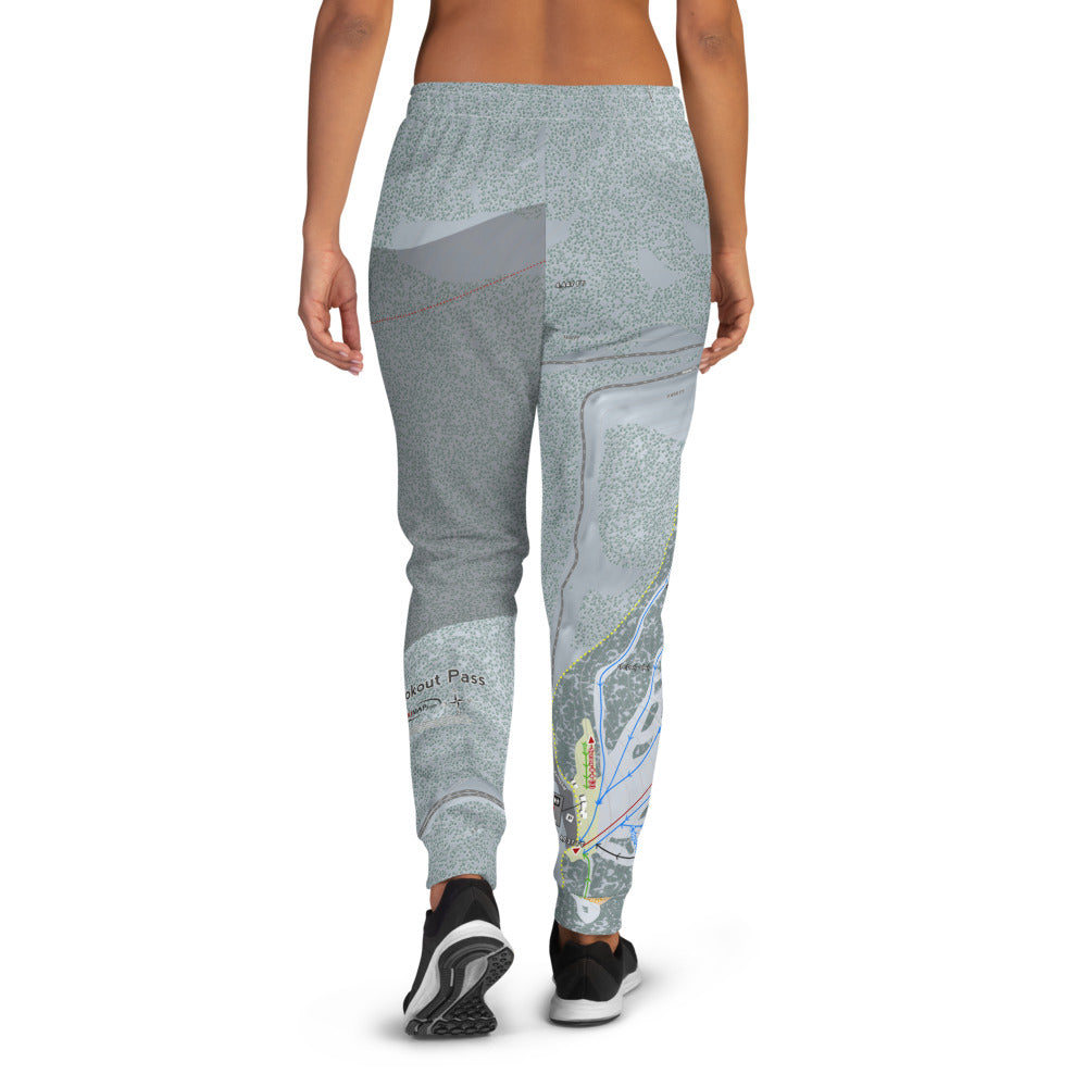 Lookout Pass, Idaho Ski Trail Map Women's Mid-Layer - Powderaddicts