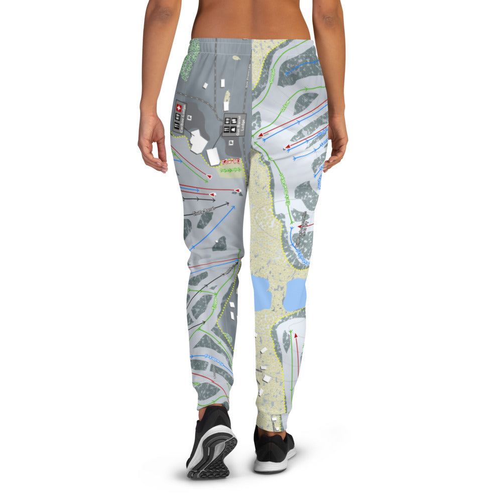 Big Powderhorn, Michigan Ski Trail Map Women's Mid-Layer - Powderaddicts