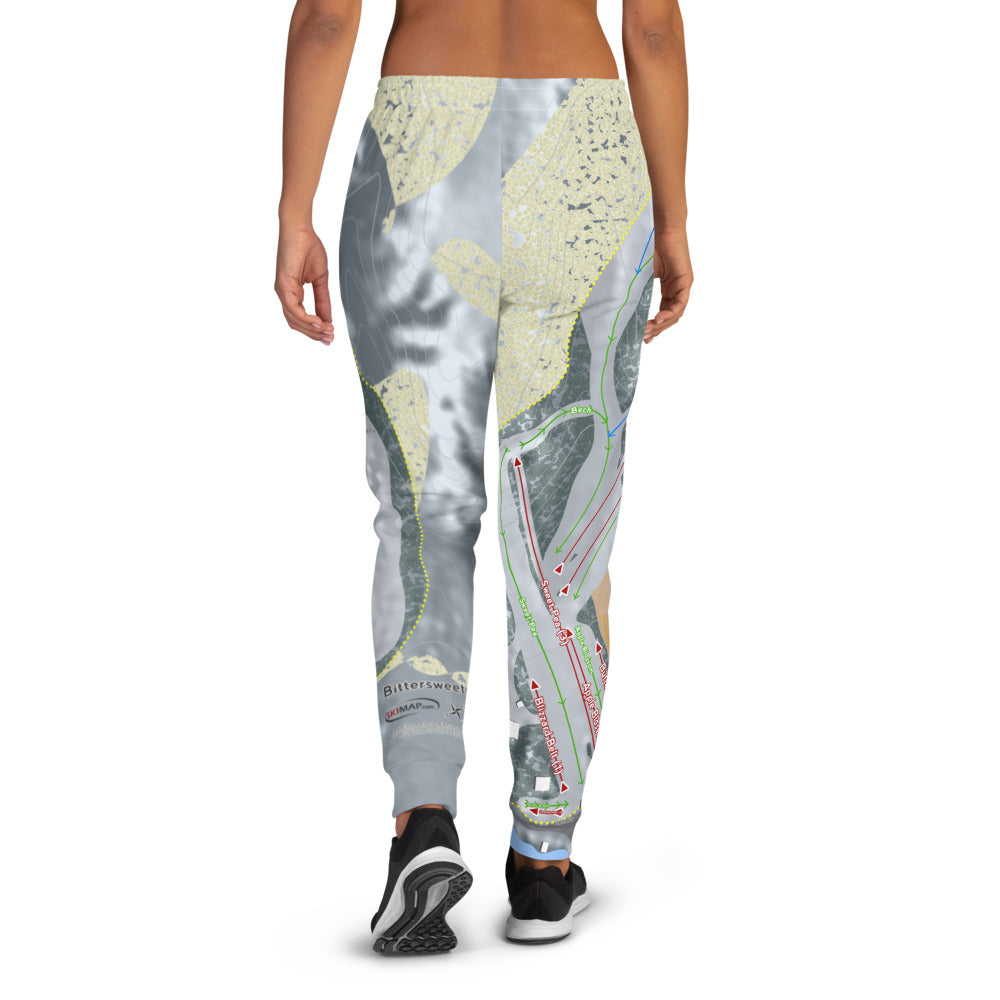 Bittersweet, Michigan Ski Trail Map Women's Mid-Layer - Powderaddicts