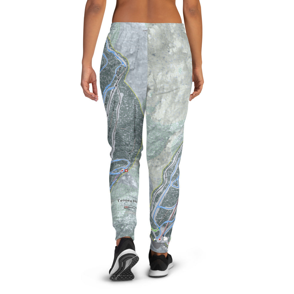 Tenney Mountain, New Hampshire Ski Trail Map Women's Mid-Layer - Powderaddicts