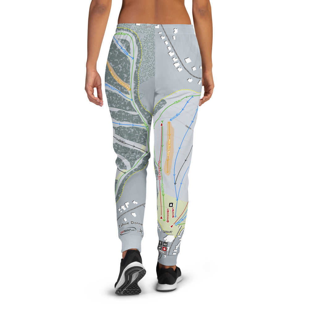 Tahoe Donner, California Ski Trail Map Women's Mid-Layer - Powderaddicts
