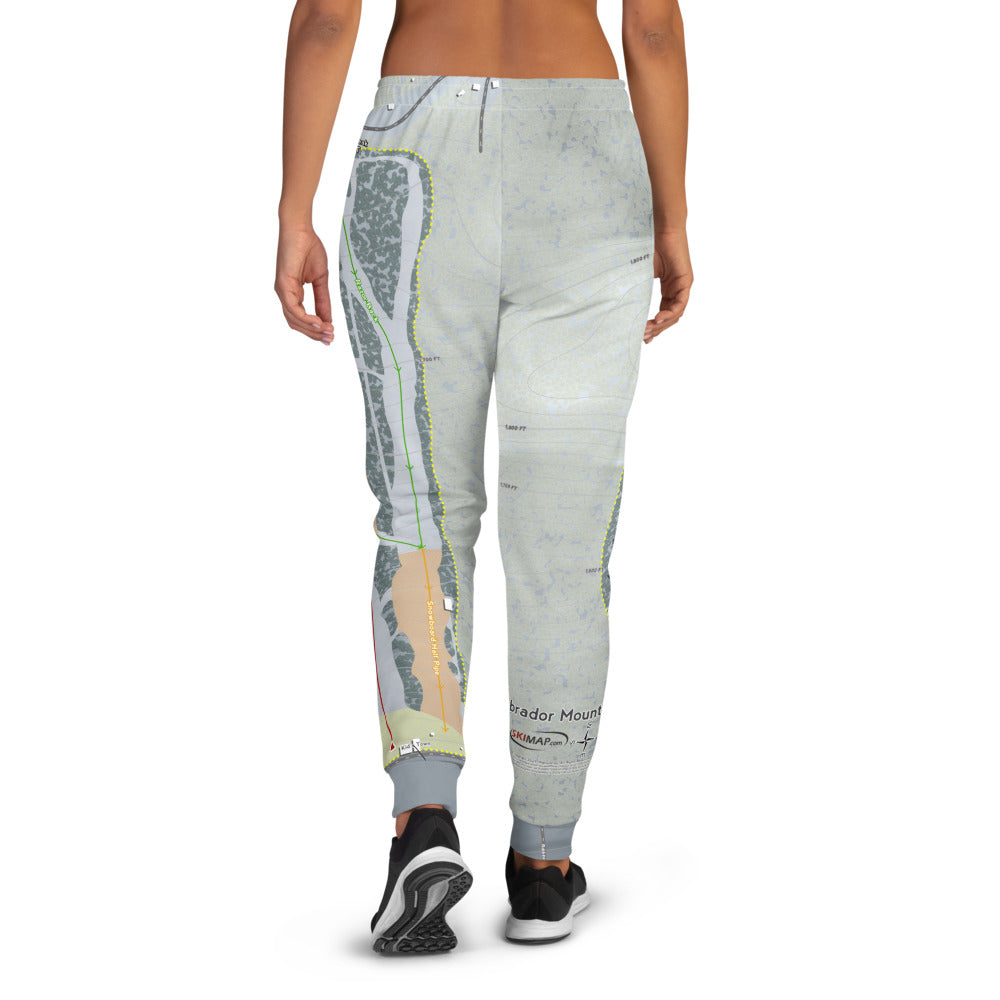 Labrador Mountain, New York Ski Trail Map Women's Mid-Layer - Powderaddicts