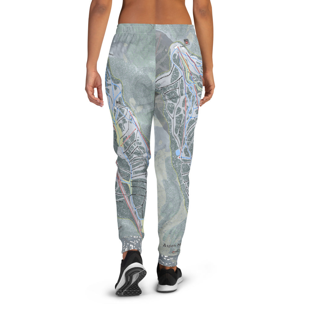 Aspen Mountain, Colorado Ski Trail Map Women's Mid-Layer - Powderaddicts