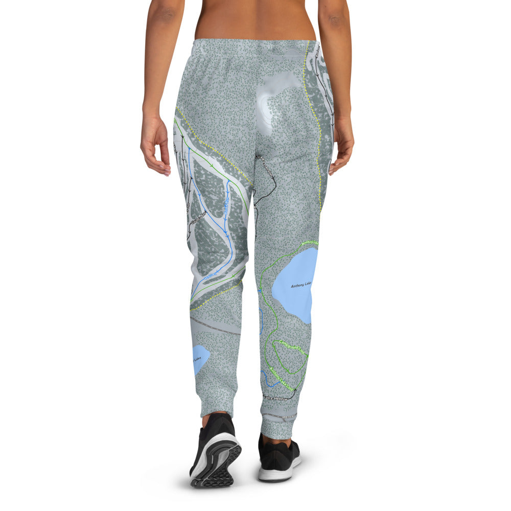 Anthony Lakes, Oregon Ski Trail Map Women's Mid-Layer - Powderaddicts