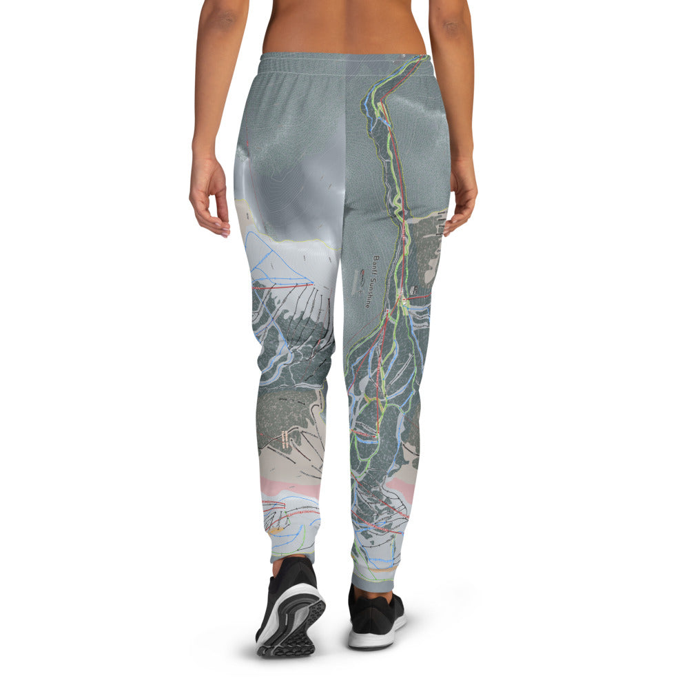 Banff Sunshine, Alberta Ski Trail Map Women's Mid-Layer - Powderaddicts