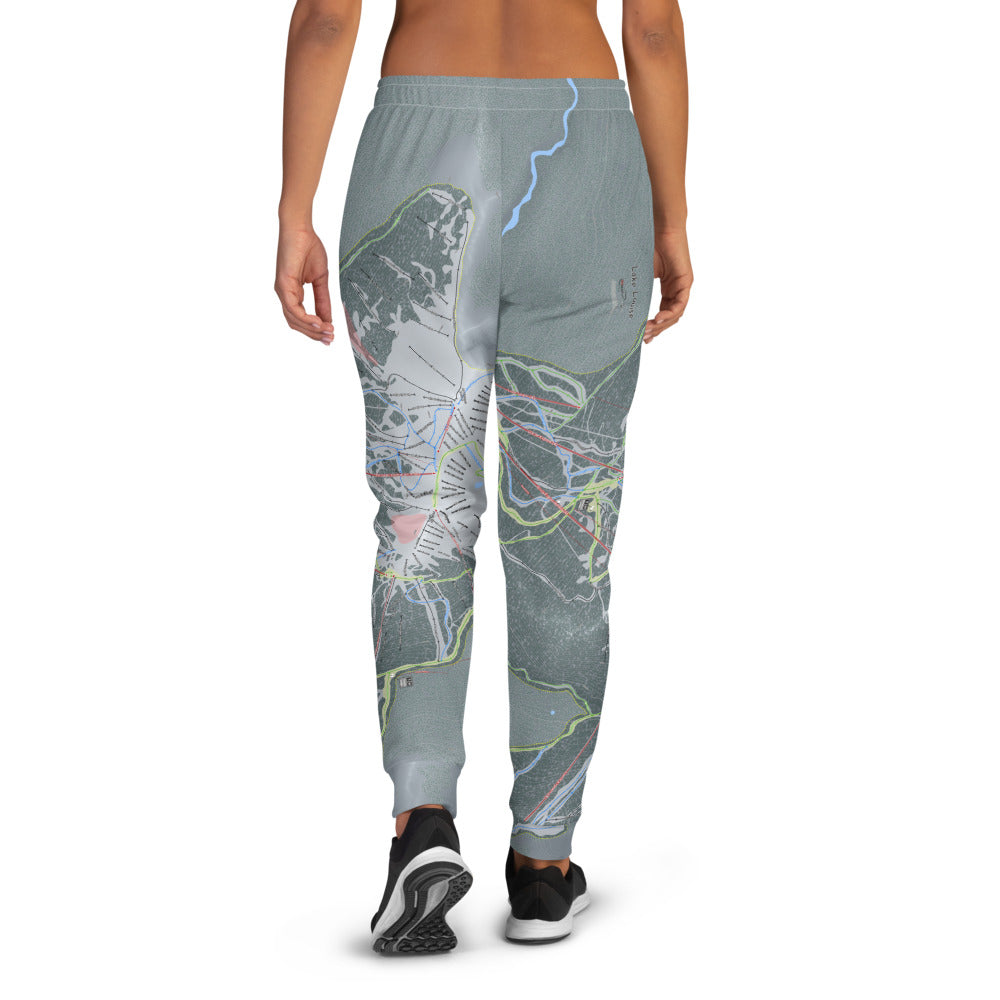 Lake Louise, Alberta Ski Trail Map Women's Mid-Layer - Powderaddicts