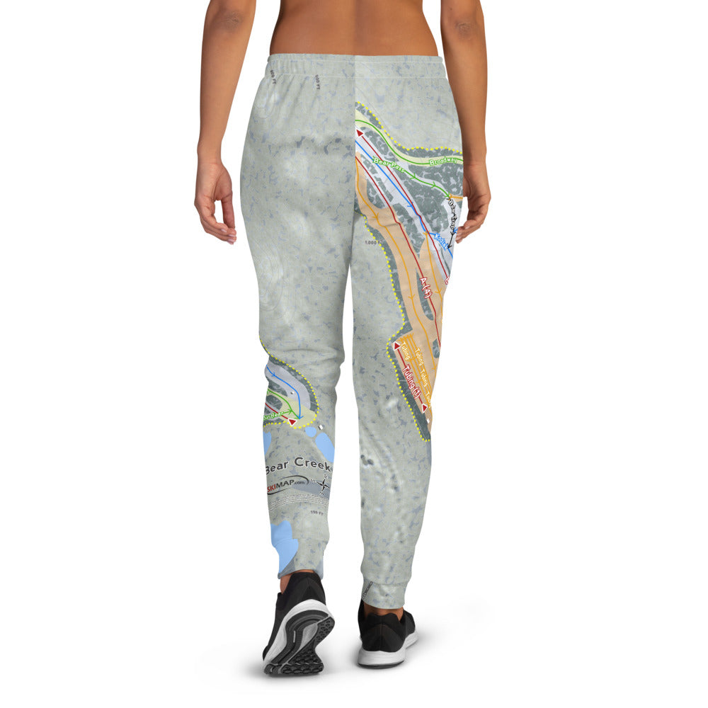Bear Creek, Pennsylvania Ski Trail Map Women's Mid-Layer - Powderaddicts