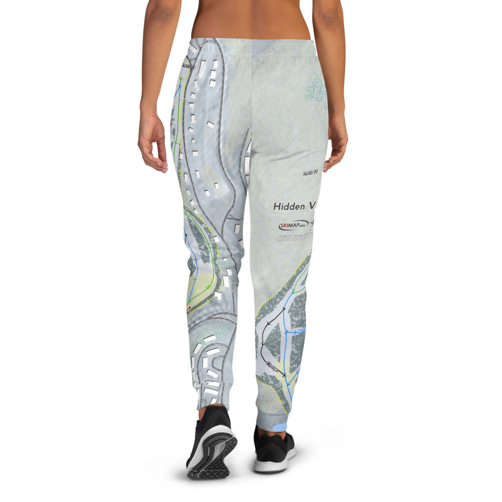 Hidden Valley, Pennsylvania Ski Trail Map Women's Mid-Layer - Powderaddicts