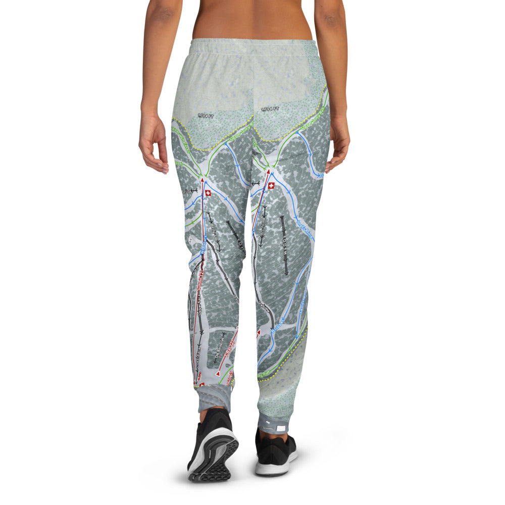 Whaleback Mountain, New Hampshire Ski Trail Map Women's Mid-Layer - Powderaddicts