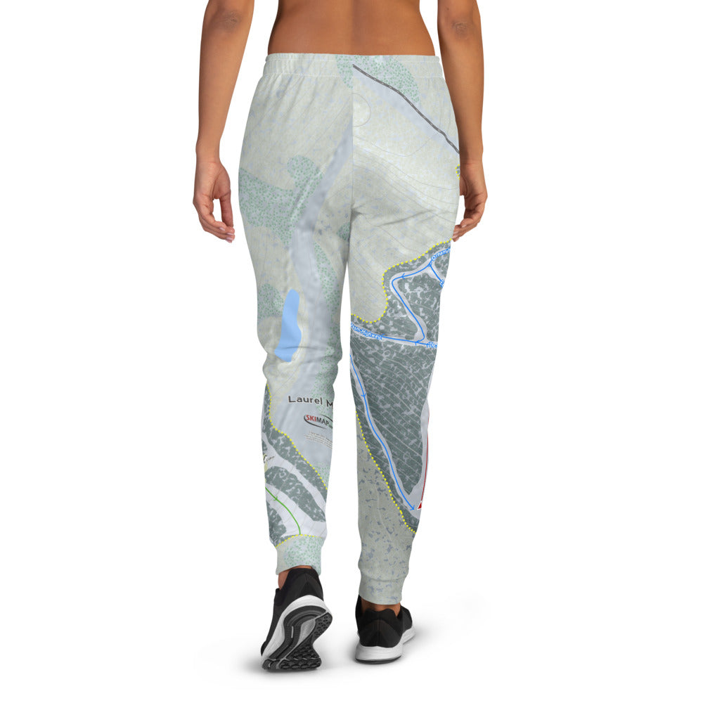 Laurel Mountain, Pennsylvania Ski Trail Map Women's Mid-Layer - Powderaddicts