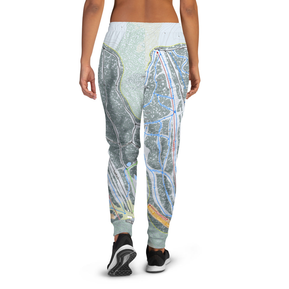 Bigrock Mountain, Maine Ski Trail Map Women's Mid-Layer - Powderaddicts