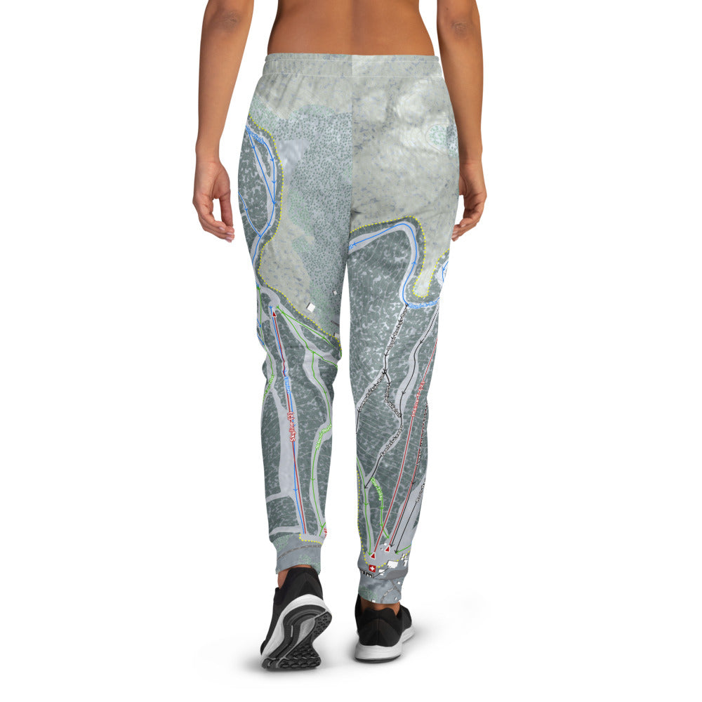 Mt Abram, Maine Ski Trail Map Women's Mid-Layer - Powderaddicts