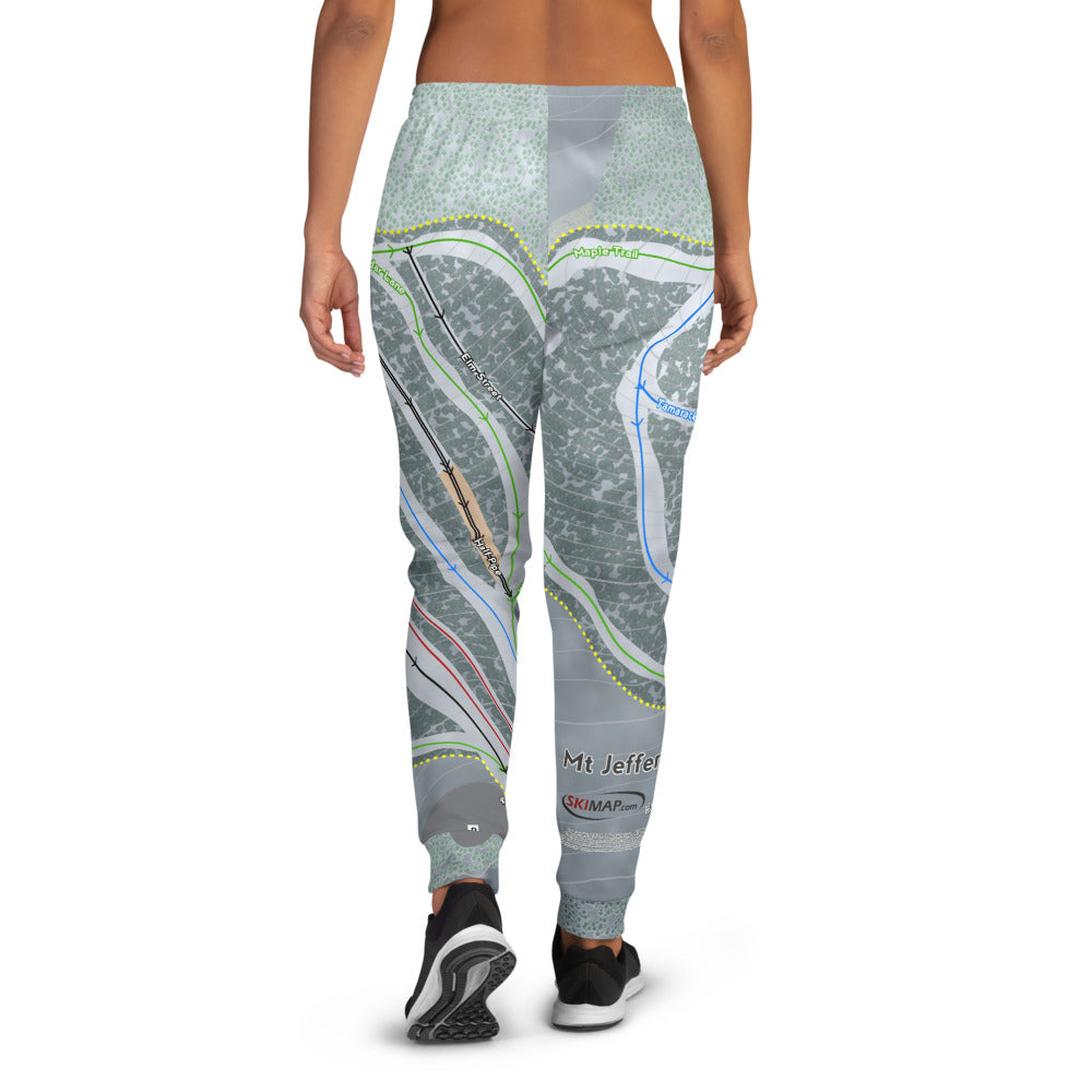 Mt Jefferson, Maine Ski Trail Map Women's Mid-Layer - Powderaddicts