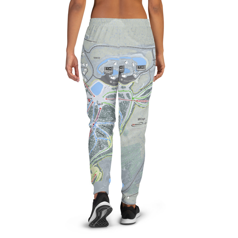 Wisp, Maryland Ski Trail Map Women's Mid-Layer - Powderaddicts