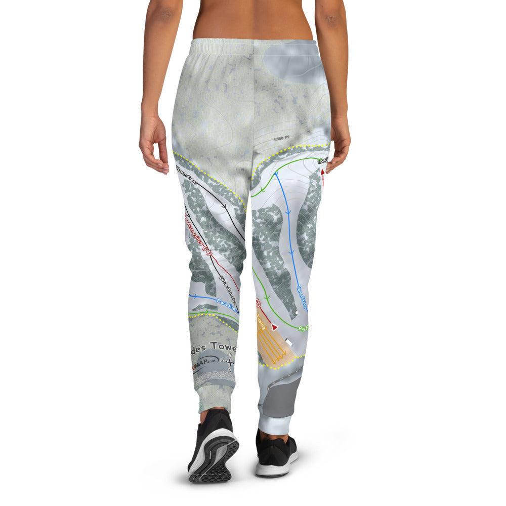 Andes Tower, Minnesota Ski Trail Map Women's Mid-Layer - Powderaddicts