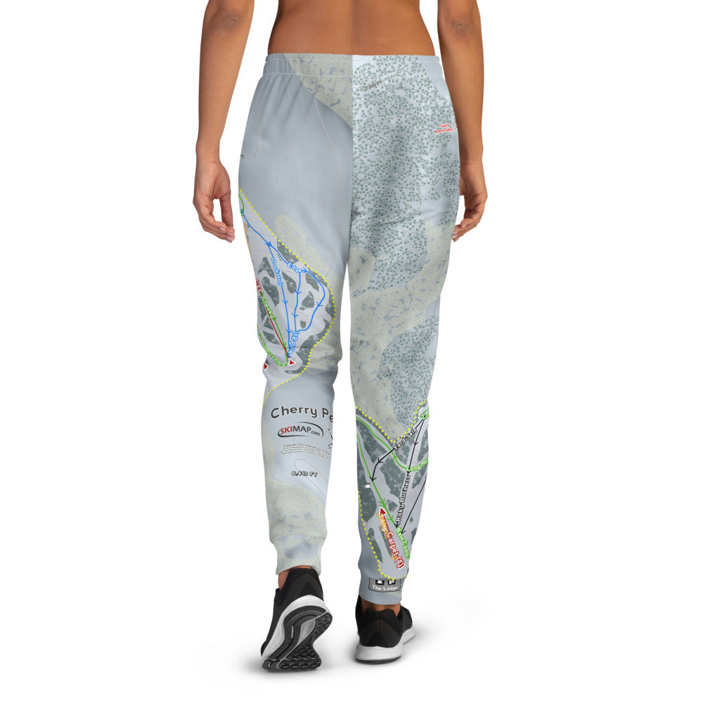 Cherry Peak, Utah Ski Trail Map Women's Mid-Layer - Powderaddicts