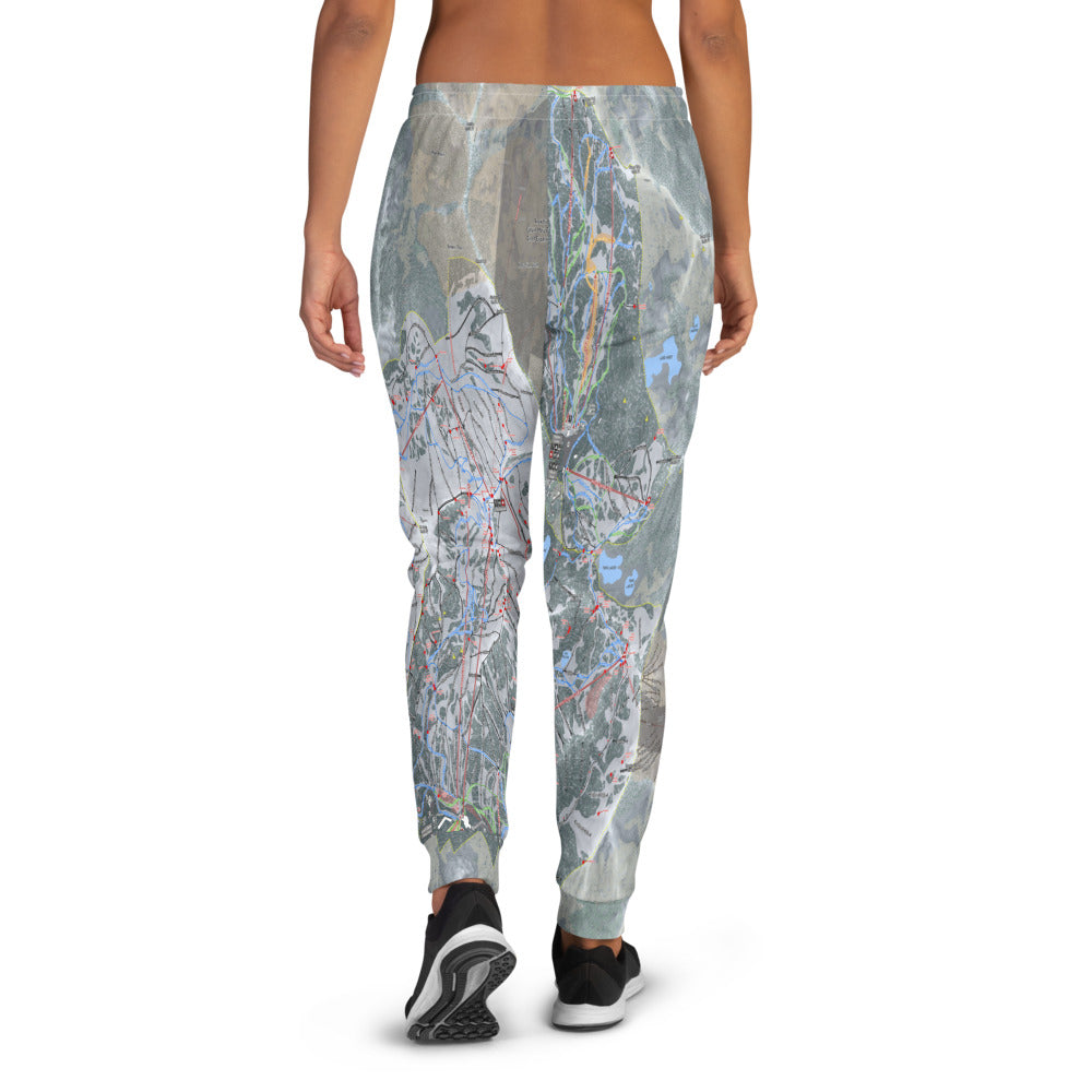 The Cottonwoods, Utah Ski Trail Map Women&#39;s Mid-Layer - Powderaddicts