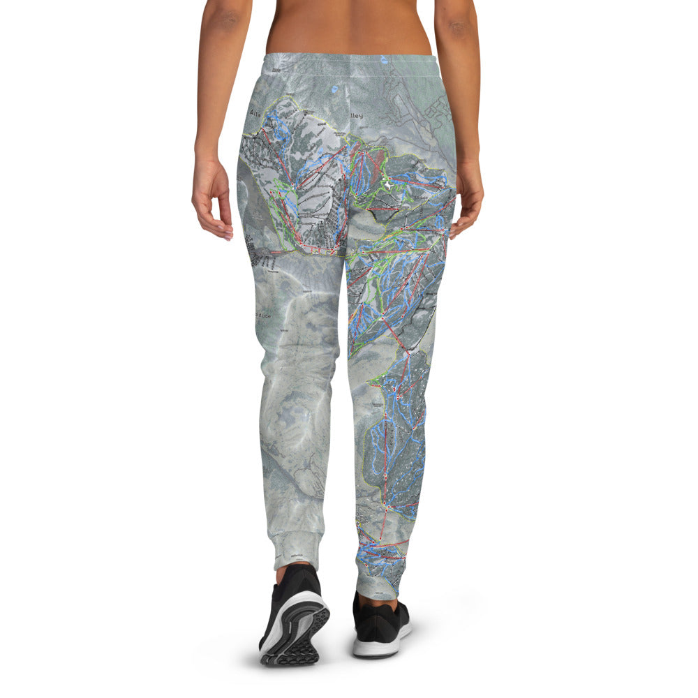 One Wasatch, Utah Ski Trail Map Women's Mid-Layer - Powderaddicts