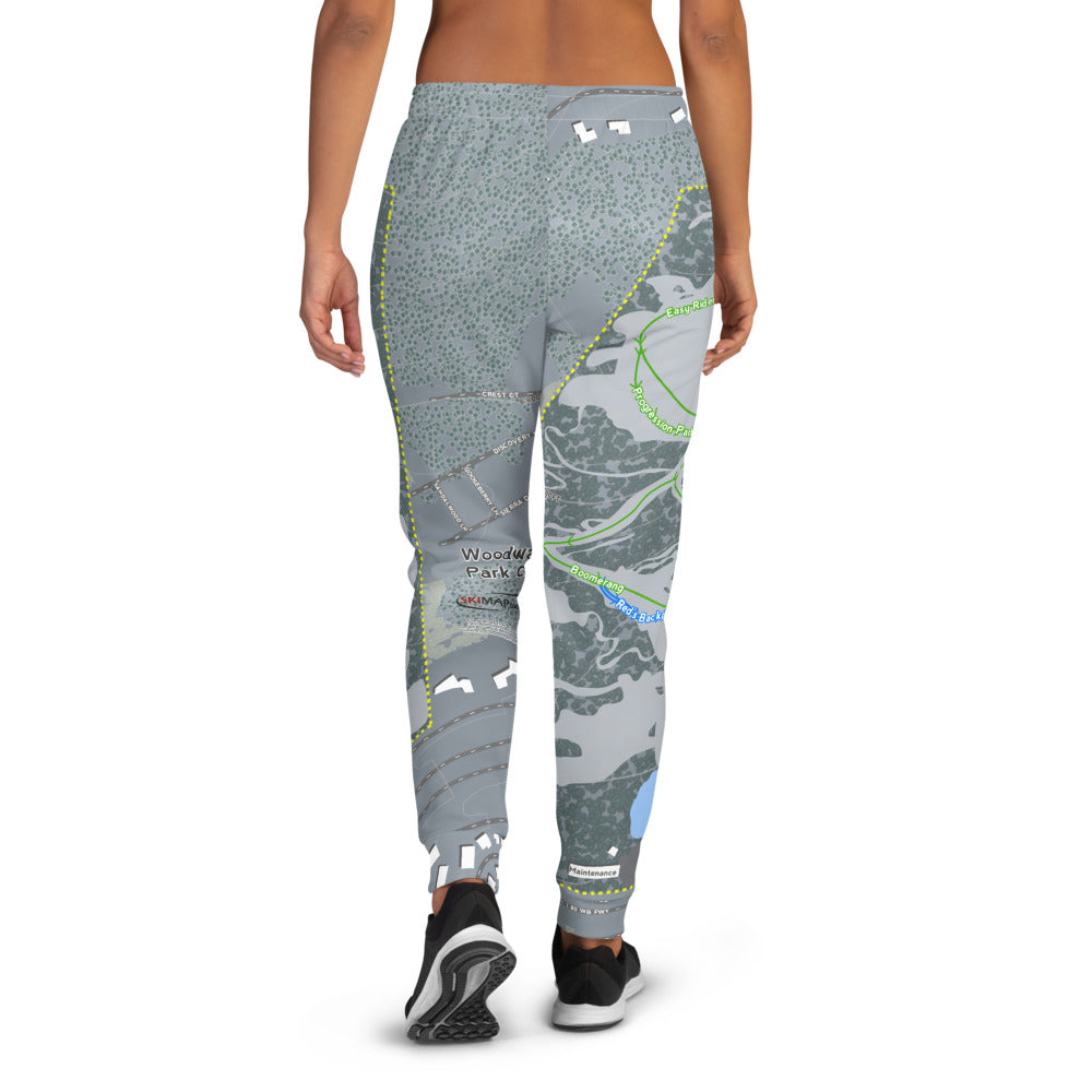 Woodward, Utah Ski Trail Map Women's Mid-Layer - Powderaddicts