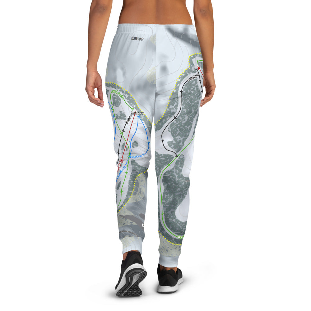 Huff Hills, North Dakota Ski Trail Map Women's Mid-Layer - Powderaddicts