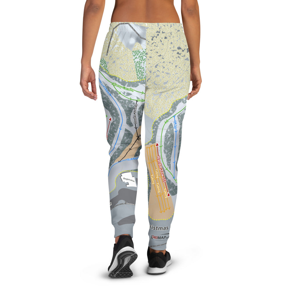 Christmas Mountain, Wisconsin Ski Trail Map Women's Mid-Layer - Powderaddicts