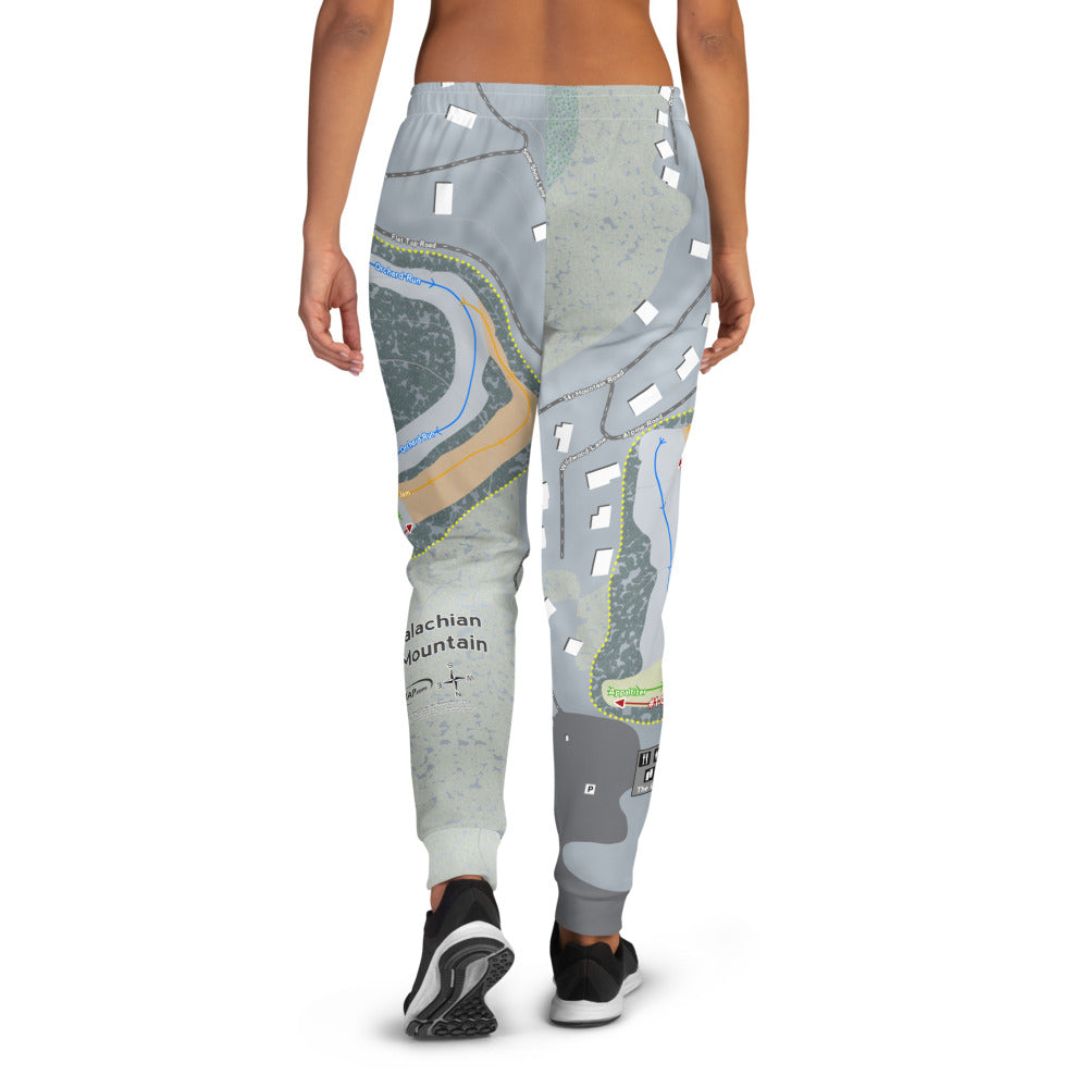 Appalachian, North Carolina Ski Trail Map Women's Mid-Layer - Powderaddicts