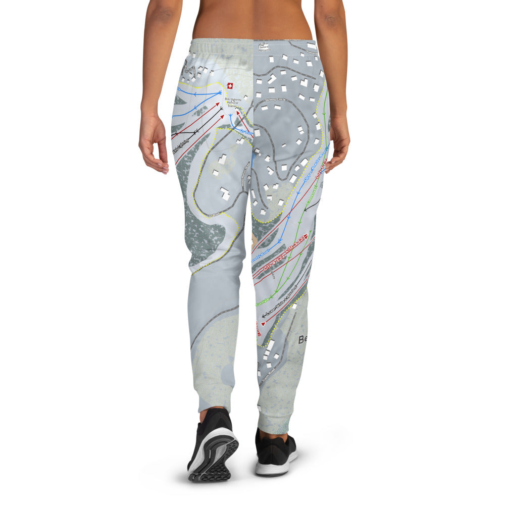 Beech Mountain, North Carolina Ski Trail Map Women's Mid-Layer - Powderaddicts