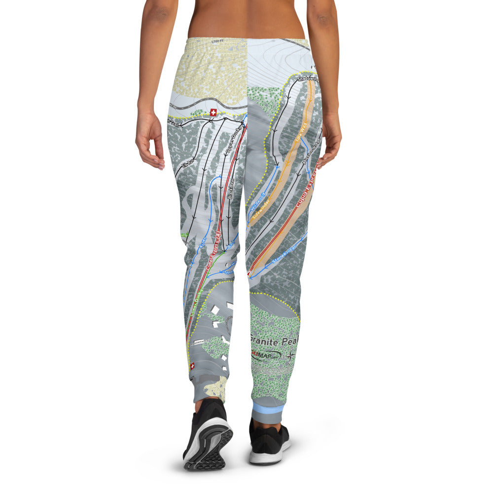 Granite Peak, Wisconsin Ski Trail Map Women's Mid-Layer - Powderaddicts