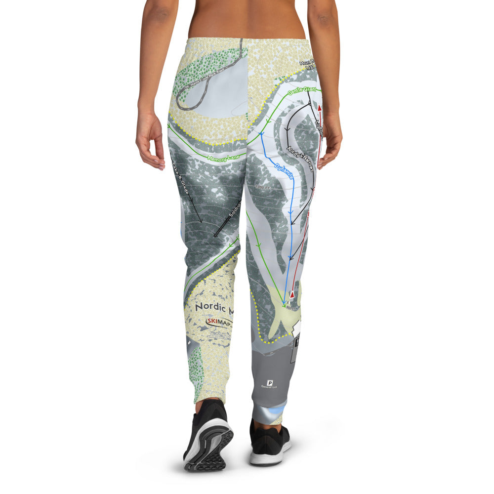 Nordic Mountain, Wisconsin Ski Trail Map Women's Mid-Layer - Powderaddicts