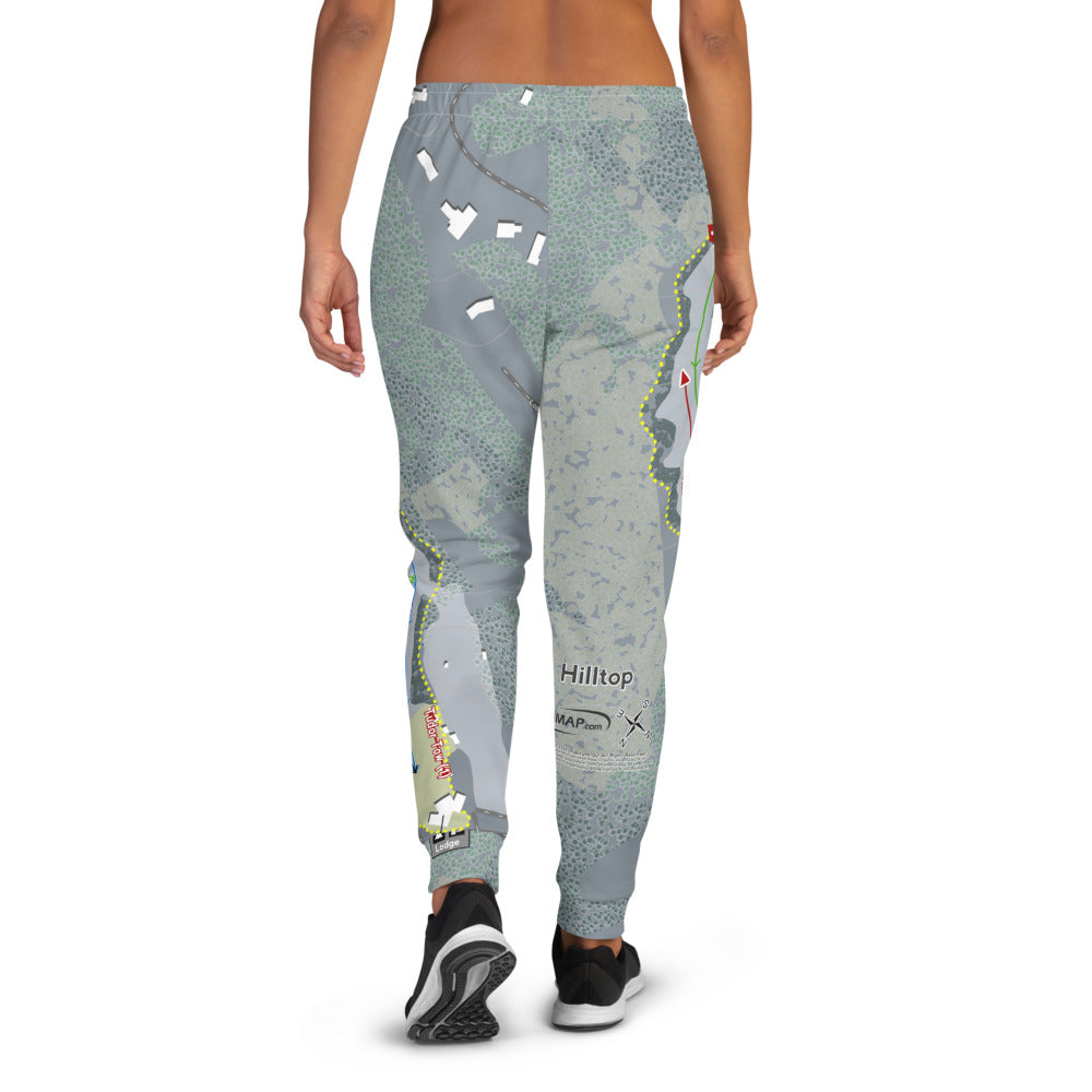 Hilltop, Alaska Ski Trail Map Women's Mid-Layer - Powderaddicts