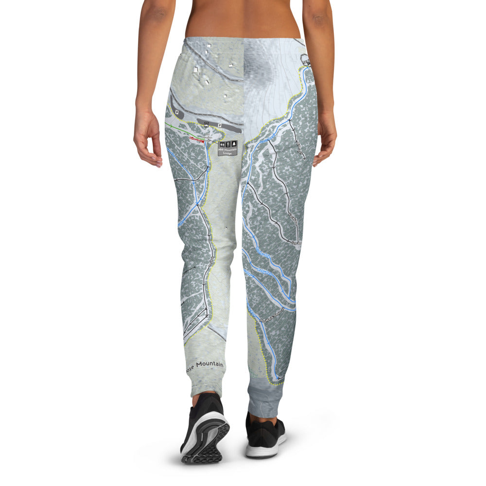 Moose Mountain, Alaska Ski Trail Map Women's Mid-Layer - Powderaddicts