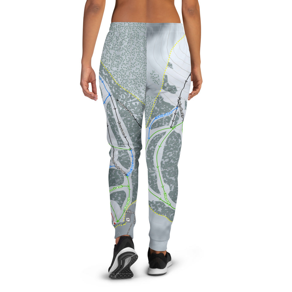 Bear Paw, Montana Ski Trail Map Women's Mid-Layer - Powderaddicts