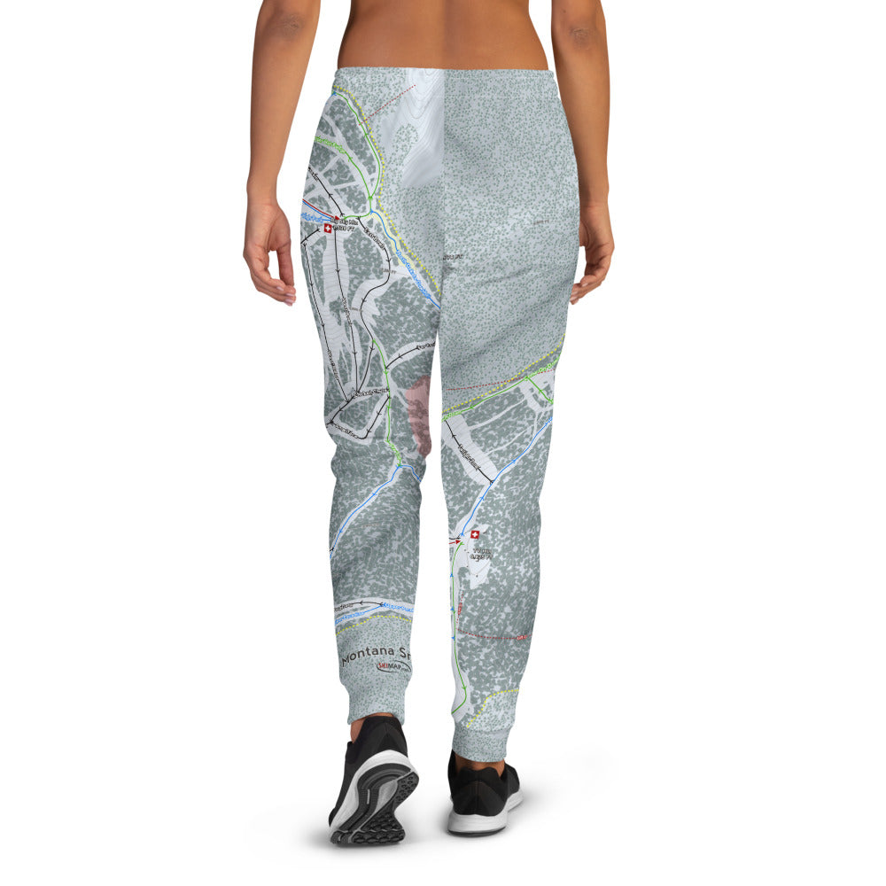 Montana Snowbowl, Montana Ski Trail Map Women's Mid-Layer - Powderaddicts