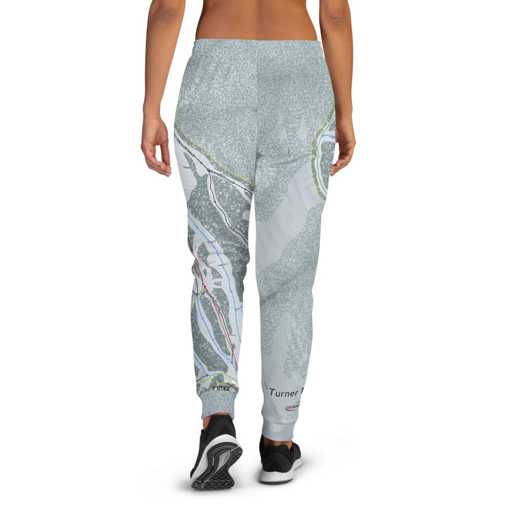 Turner Mtn, Montana Ski Trail Map Women's Mid-Layer - Powderaddicts