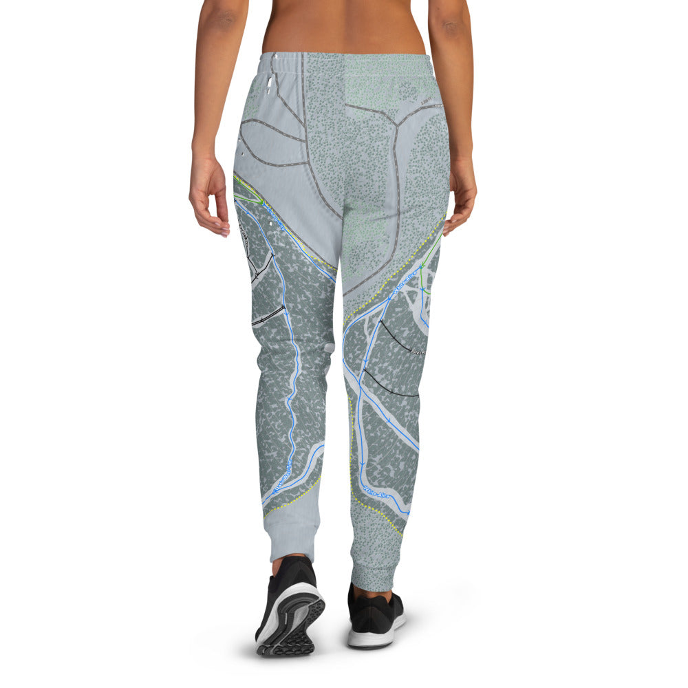 Ski Land, Alaska Ski Trail Map Women's Mid-Layer - Powderaddicts