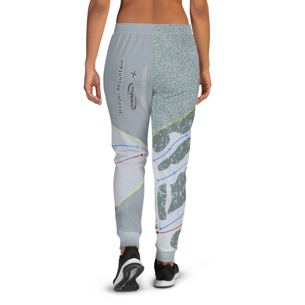 Badger Mountain, Washington Ski Trail Map Women's Mid-Layer - Powderaddicts