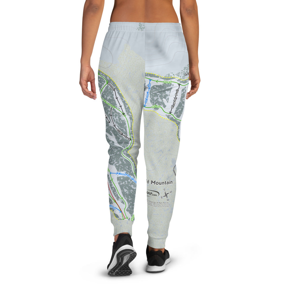 Bald Mountain, Idaho Ski Trail Map Women's Mid-Layer - Powderaddicts