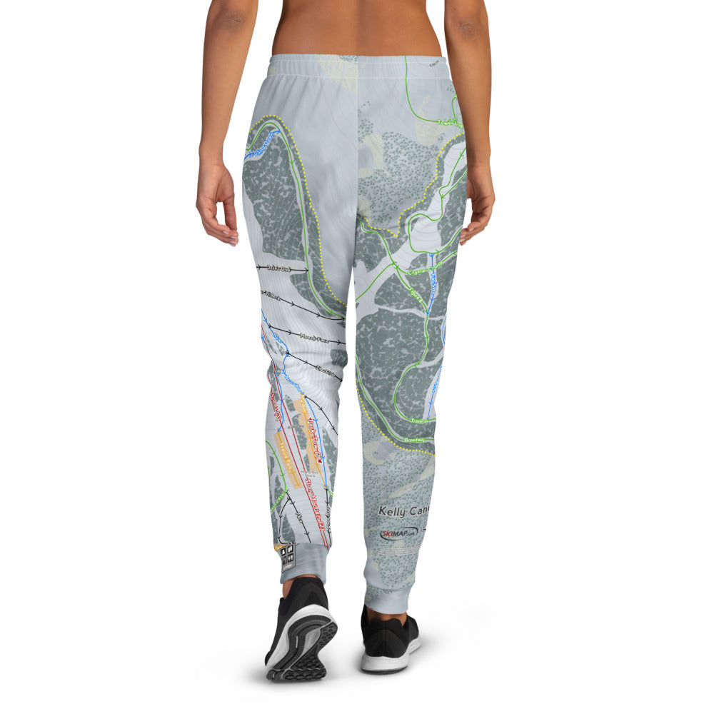Kelly Canyon, Idaho Ski Trail Map Women's Mid-Layer - Powderaddicts