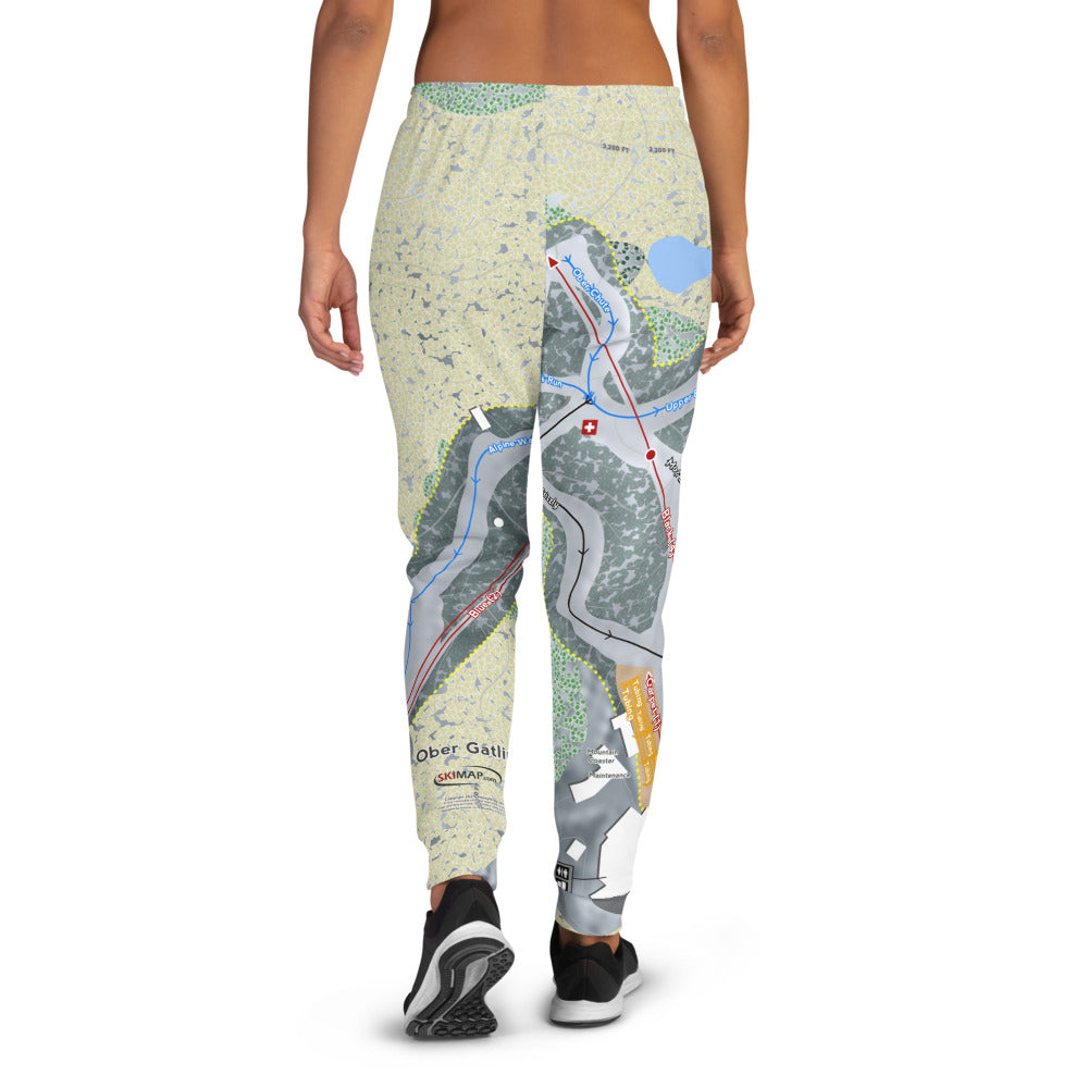 Ober Gatlinburg, Tennessee Ski Trail Map Women's Mid-Layer - Powderaddicts