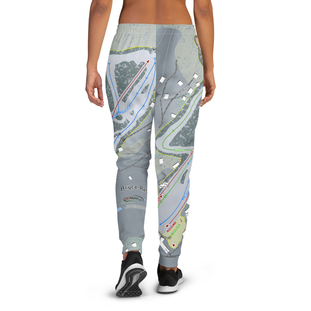 Bryce, Virginia Ski Trail Map Women's Mid-Layer - Powderaddicts