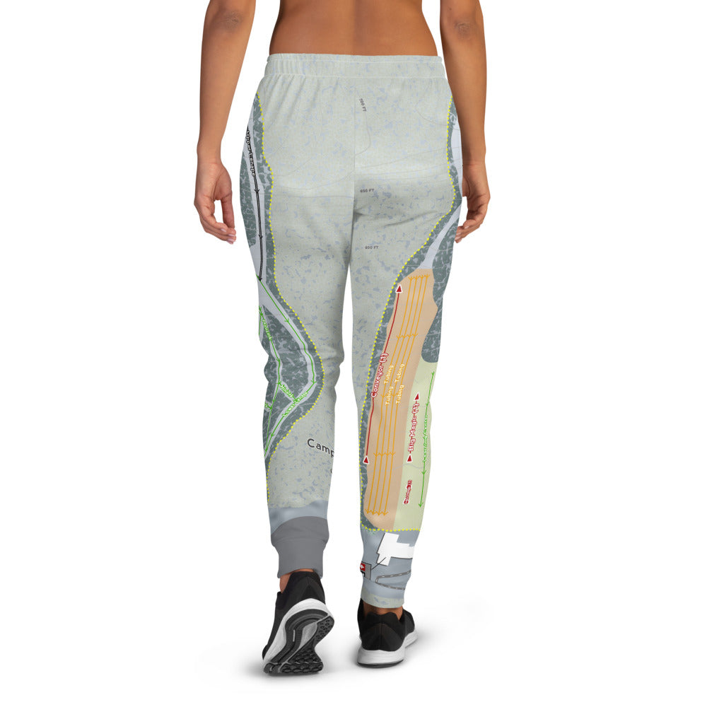 Campgaw Mountain, New Jersey Ski Trail Map Women's Mid-Layer - Powderaddicts