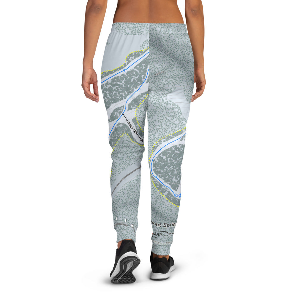 Spout Springs, Oregon Ski Trail Map Women's Mid-Layer - Powderaddicts