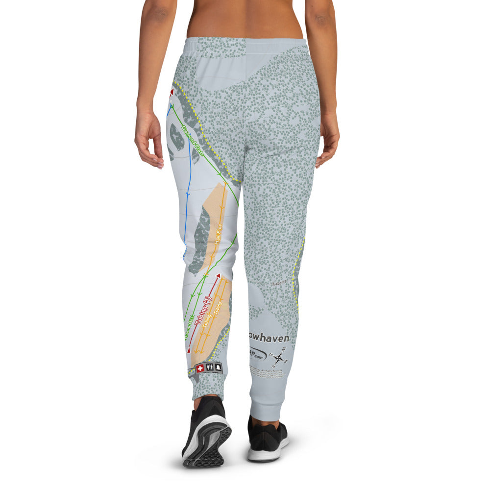Snowhaven, Idaho Ski Trail Map Women's Mid-Layer - Powderaddicts
