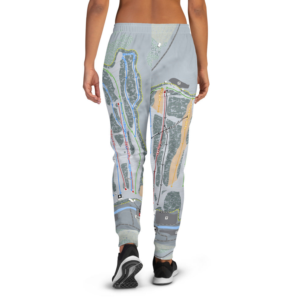 Kissing Bridge, New York Ski Trail Map Women's Mid-Layer - Powderaddicts