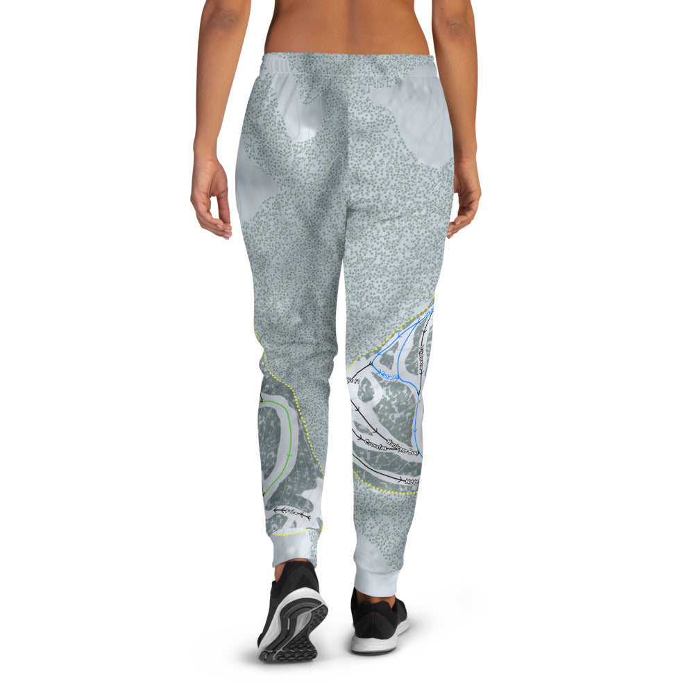 Hogadon, Wyoming Ski Trail Map Women's Mid-Layer - Powderaddicts