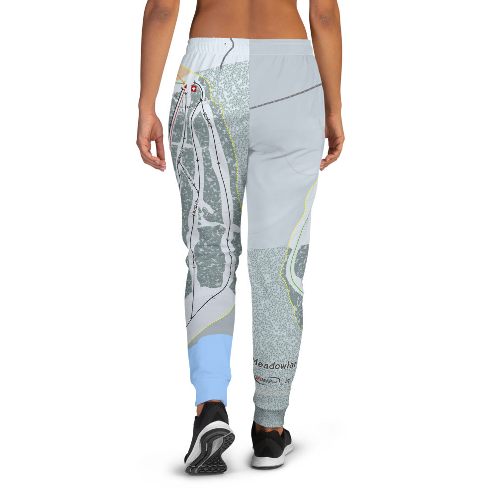 Meadowlark, Wyoming Ski Trail Map Women's Mid-Layer - Powderaddicts