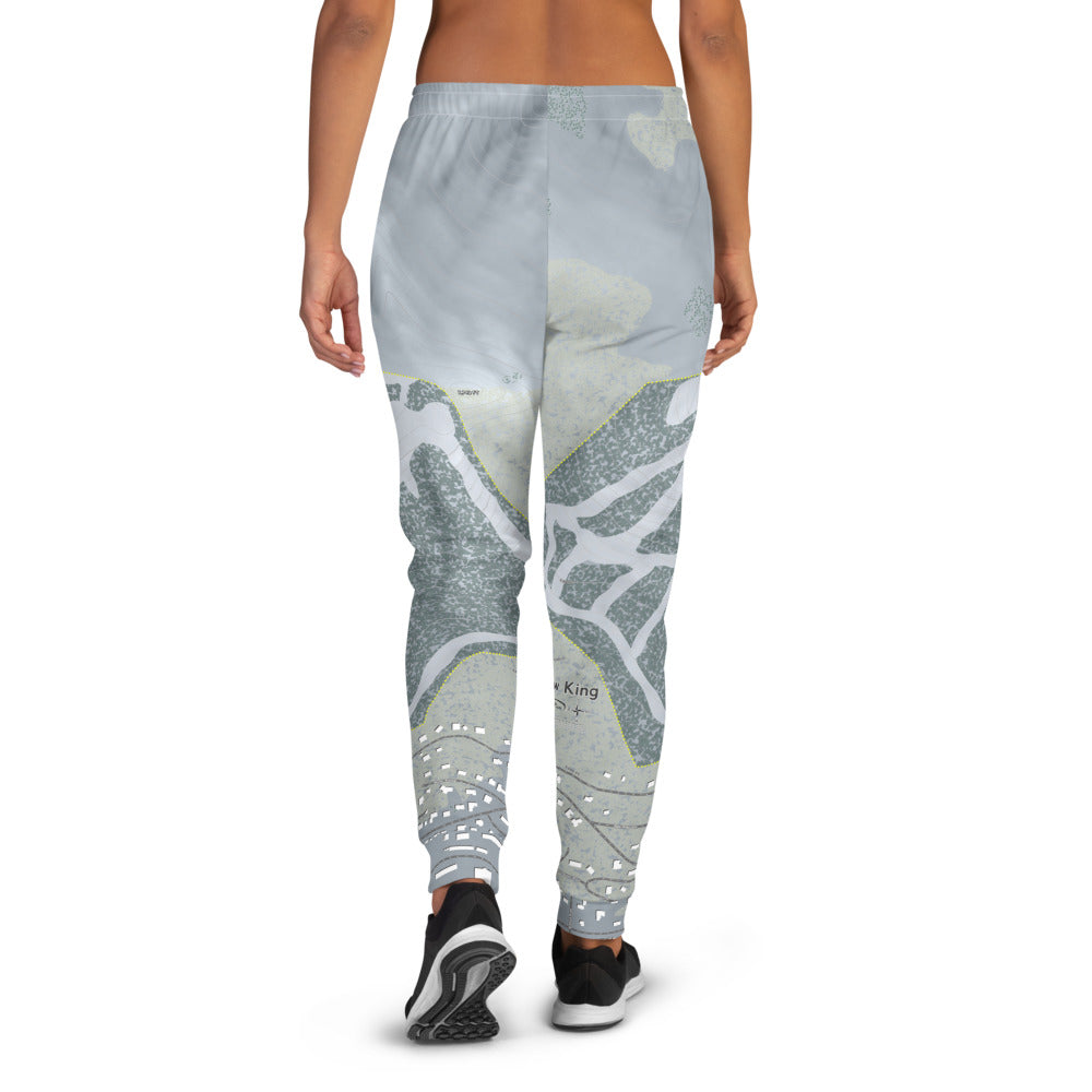 Snow King, Wyoming Ski Trail Map Women's Mid-Layer - Powderaddicts