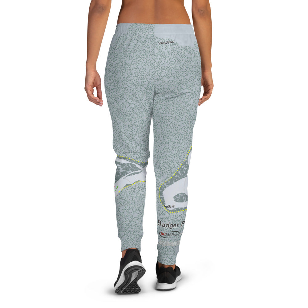 Badger Pass, California Ski Trail Map Women's Mid-Layer - Powderaddicts